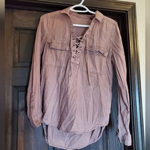 So M Long Sleeve Blouse Purple